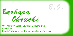 barbara okrucki business card